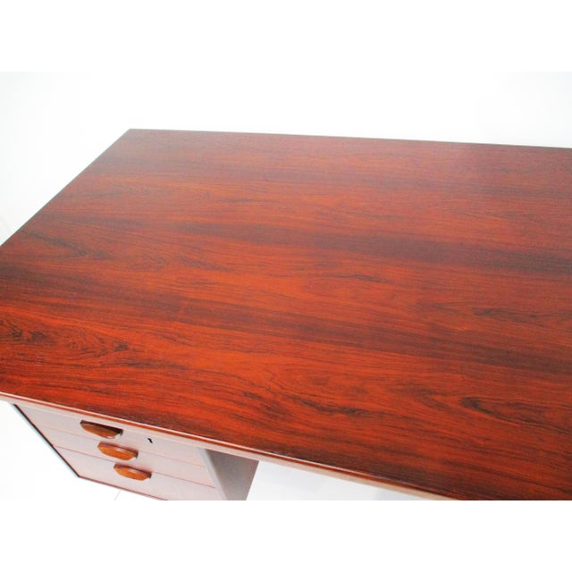 Kai Kristiansen Executive Rosewood Desk for Feldballes Denmark For Sale - Image 10 of 17
