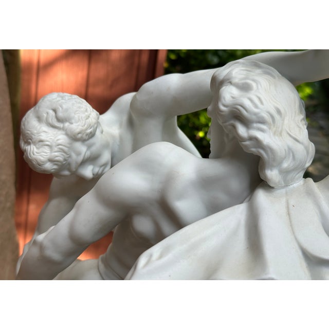Vintage Johan Peter Molin Bisque Porcelain the Knife Wrestlers Sculpture For Sale - Image 12 of 14