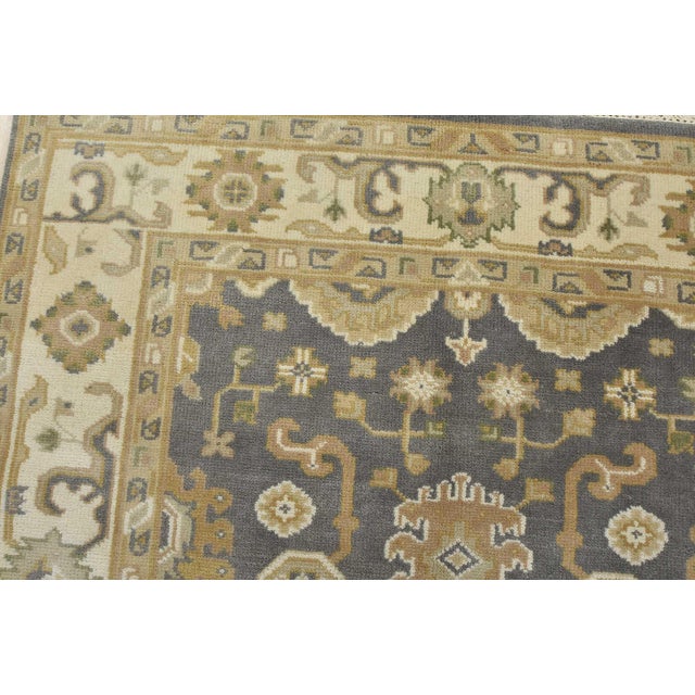 Textile Oushak Rug 5’2” X 8’2” Gray Wool Traditional Hand-Knotted Oriental Carpet For Sale - Image 7 of 15