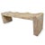 Coastal Organic Modern Washed Teak Wave Bench For Sale In Los Angeles - Image 6 of 6