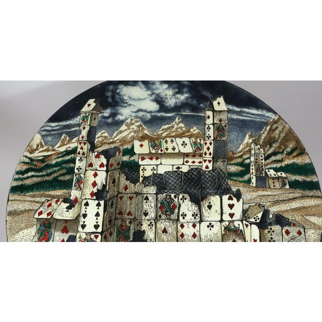1990s Fornasetti ‘Città Di Carte’ House of Cards Side Table the Top Dated 1990, Numbered 4/6 Atelier Fornasetti, Milan, After a Design by Piero Fornasetti For Sale - Image 5 of 16