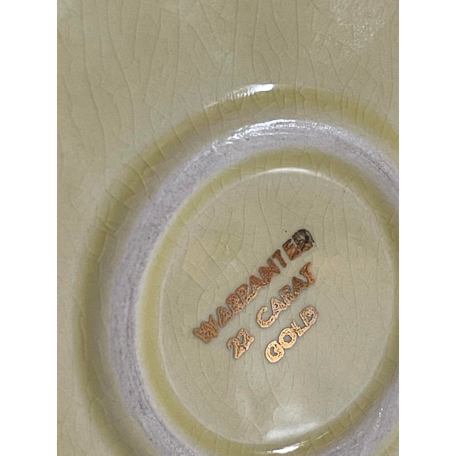 Mid 20th Century Vintage Yellow & Gold Seashell Hanging Vase For Sale - Image 5 of 6