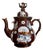 Large Antique Bargeware Tea Pot, 1880 For Sale