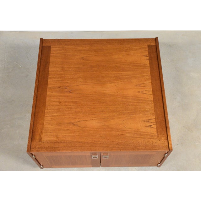 1970s Refinished Danish Teak Square Coffee Table For Sale In Boston - Image 6 of 9