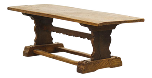 Rustic Farmhouse Refectory Coffee Table in Solid Oak
