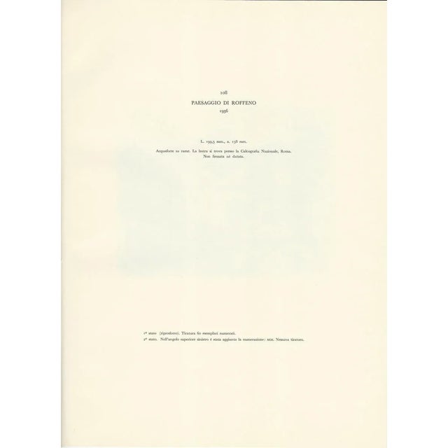 1950s Giorgio Morandi, Landscape in Roffeno, 1957, Lithograph For Sale - Image 5 of 7