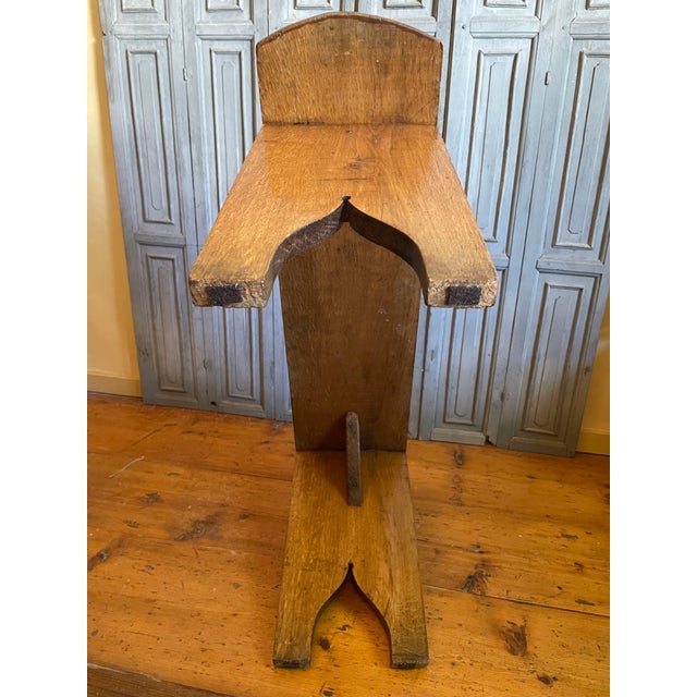 Antique French Church Bench in Oak, 1890s For Sale - Image 14 of 15