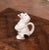 French 19th Century French Painted Barbotine Ceramic Dog Pitcher From Sarreguemines For Sale - Image 3 of 9
