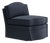 Prussian Linen Felix Slipper Chair by Ceraudo For Sale