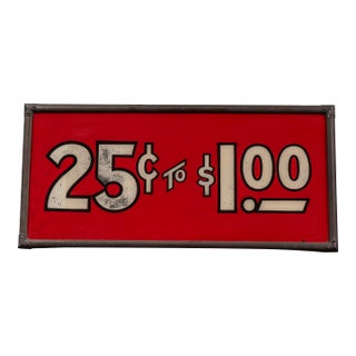 Vintage Rog Retail Pricing Display Sign For Sale