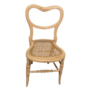 Victorian Painted Balloon Back Bedroom Chair For Sale