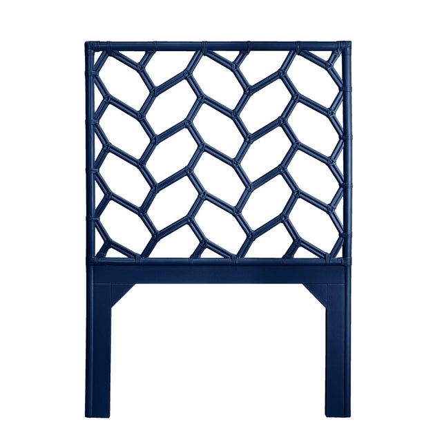 Not Yet Made - Made To Order Silas Standard Bed Twin Extra Long - Navy For Sale - Image 5 of 12