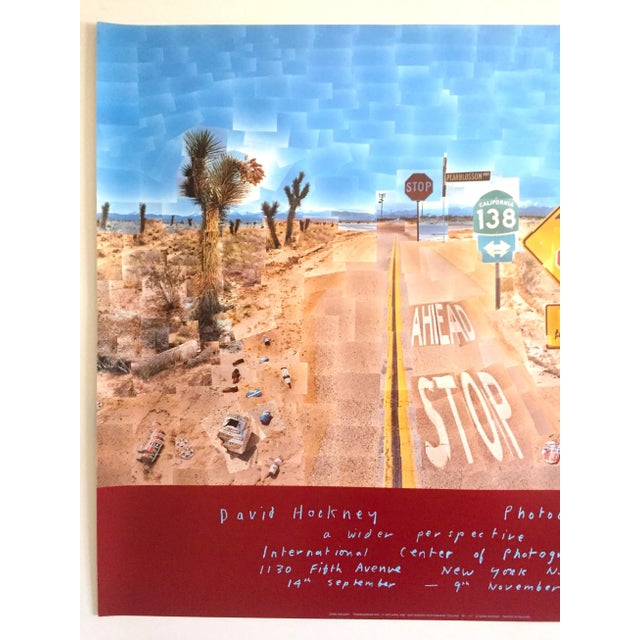 Contemporary David Hockney Vintage 1986 "Pearl Blossom Highway" Lithograph Print Exhibition Poster For Sale - Image 3 of 13