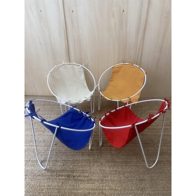 Metal Vintage French Outdoor Armchairs, 1950s, Set of 4 For Sale - Image 7 of 15