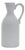 ModernWhite Clay Pitcher Vase 13.5"H For Sale