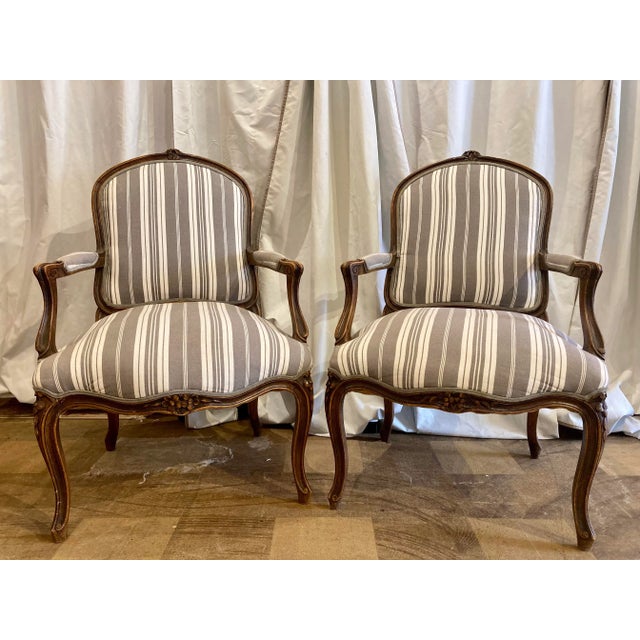 Wood Louis XV Style Chairs a Pair For Sale - Image 7 of 7