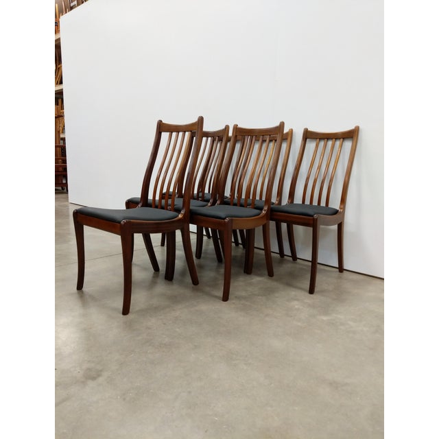 Set of 6 Vintage Mid Century Modern Dining Chairs For Sale In New York - Image 6 of 9