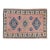 1960s Muted Terracotta & Navy Blue Medallion Rug, Hand-Knotted Wool Carpet For Sale
