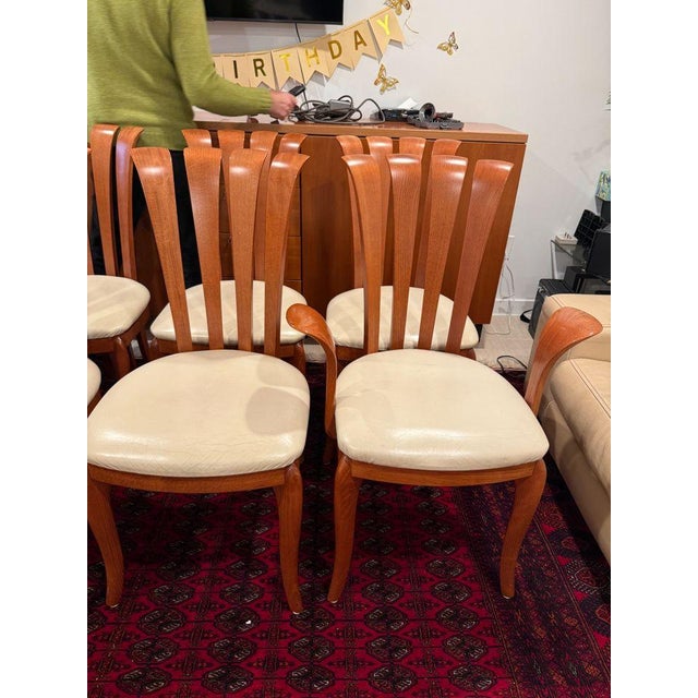 Set of 8 a Sibau Post Modern Italian Dining Chairs For Sale - Image 9 of 12