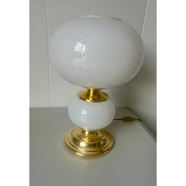 1980s Murano Lamp with Silver Leaf Spheres, 1980s For Sale - Image 5 of 5