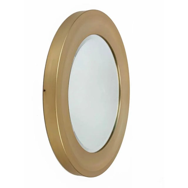 Mid-Century Italian Gilded Aluminum Mirror by Sergio Mazza for Artemide, 1960s For Sale - Image 9 of 12