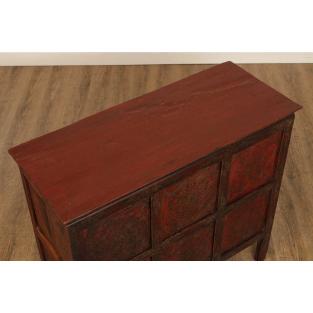 19th Century Tibetan Hand Painted Cabinet For Sale - Image 4 of 13