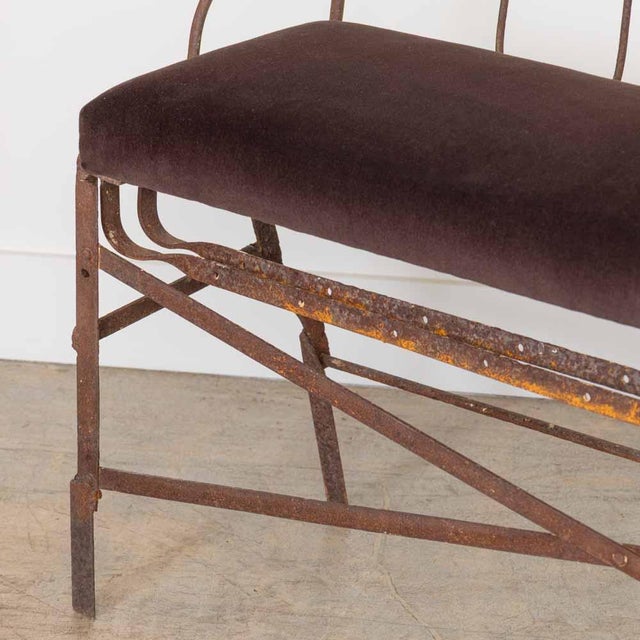 1940s French Wrought Iron Hall Bench For Sale - Image 12 of 13