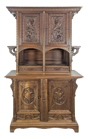 Renaissance Style Walnut Buffet by Mercier
