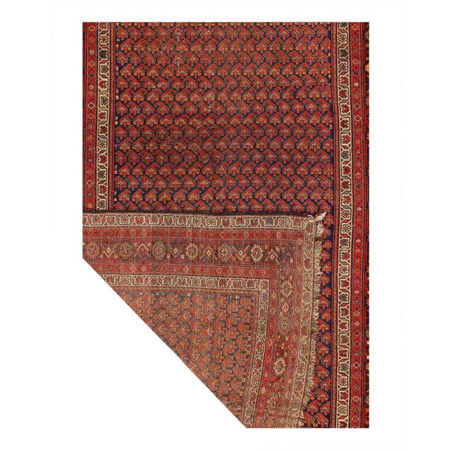 Traditional 1920s Pasargad DC Red and Blue Hand Knotted Hamadan Rug For Sale - Image 3 of 4