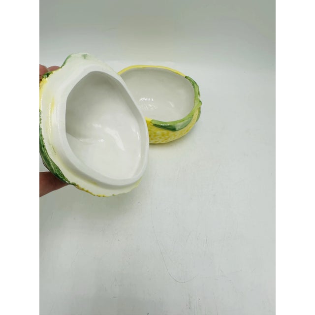 Mediterranean Vintage Vietri Lemon Dish For Sale - Image 3 of 6