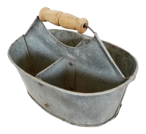 Vintage Galvanized 4-Way Bucket