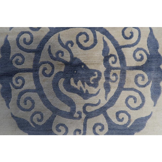 1970s Handmade Vintage Tibetan Khaden Rug 4.8' X 6.1' (147cm X 187cm) For Sale - Image 12 of 13