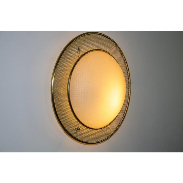 Mid-Century Brass Flush Mount attributed to Erco, 1960s For Sale - Image 14 of 15