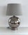 Mid-Century Italian Ceramic Table Lamp in Silver Metallic by Ugo Zaccagnini, 1970s For Sale - Image 9 of 15