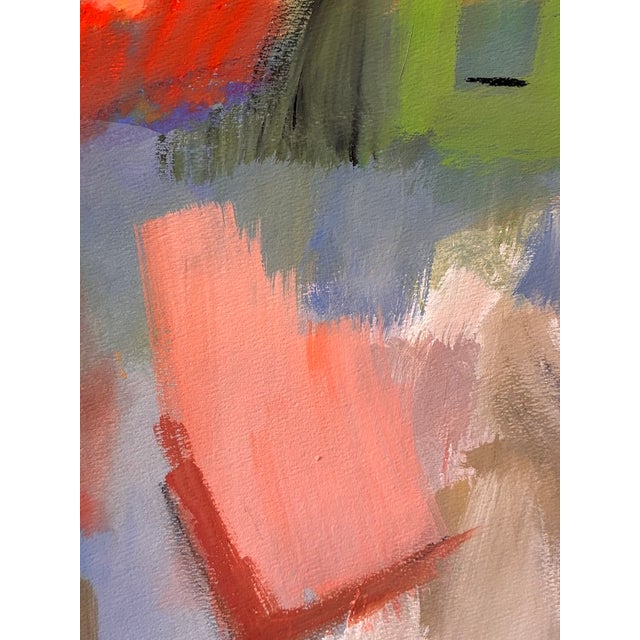 Vintage Mid to Late 20th Century Original Abstract Painting by Illegible Signature For Sale - Image 9 of 12