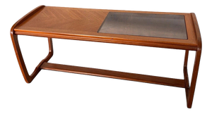 Oak and Smoked Glass Coffee Table