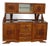 Large Mid-Century Modernn Walnut and Black Marble Cupboard For Sale