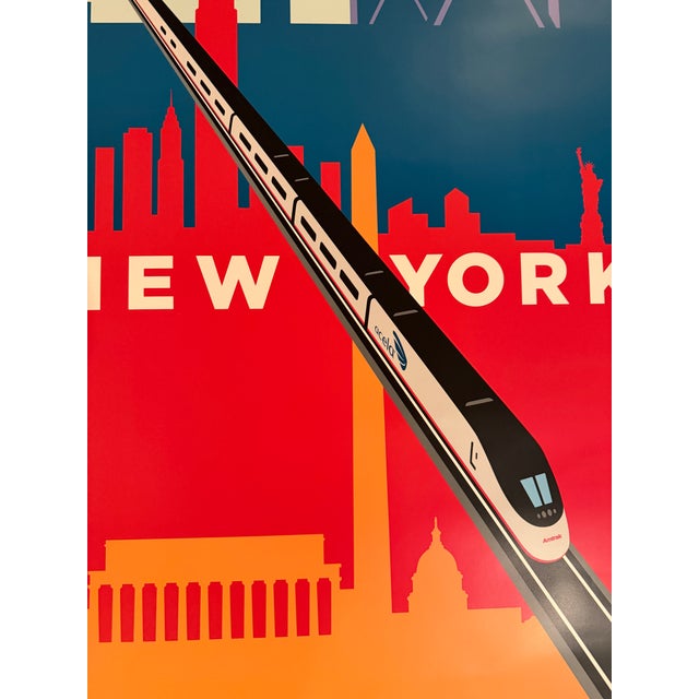 Art Deco Michael Schwab - Boston, New York, Washington, d.c. - Acela - Amtrak, C. 2004, Poster on Paper For Sale - Image 3 of 6