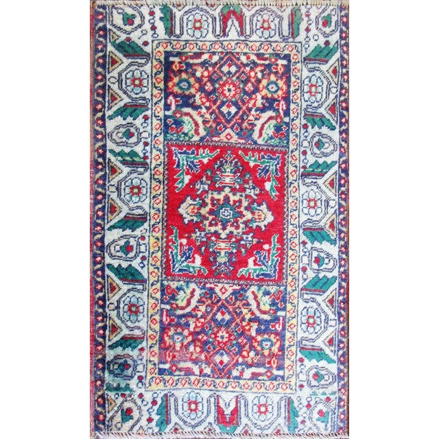 19th Century Antique Turkish Yastik Rug-20" X 31" For Sale - Image 13 of 13