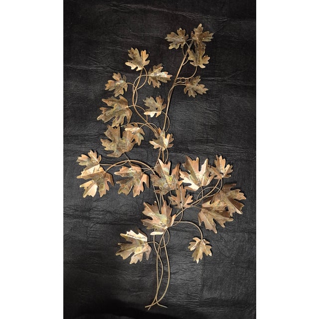 This beautiful maple leaf sculpture designed in the style of Curtis Jere (unsigned) likely originated around the early...