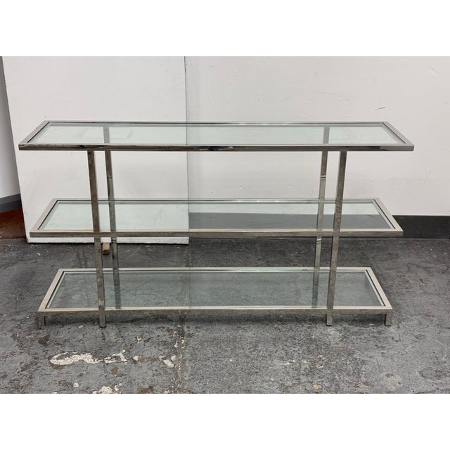 Silver Williams-Sonoma Tribeca Console Table For Sale - Image 8 of 12