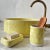 Yellow Moroccan Ceramic Yellow Sink for Bathroom, Vessel Sink with Brass Drain - 3 Piece Set For Sale - Image 8 of 8