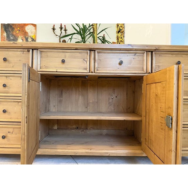 Antique Apothecary Shop Cabinet in Softwood For Sale - Image 4 of 11