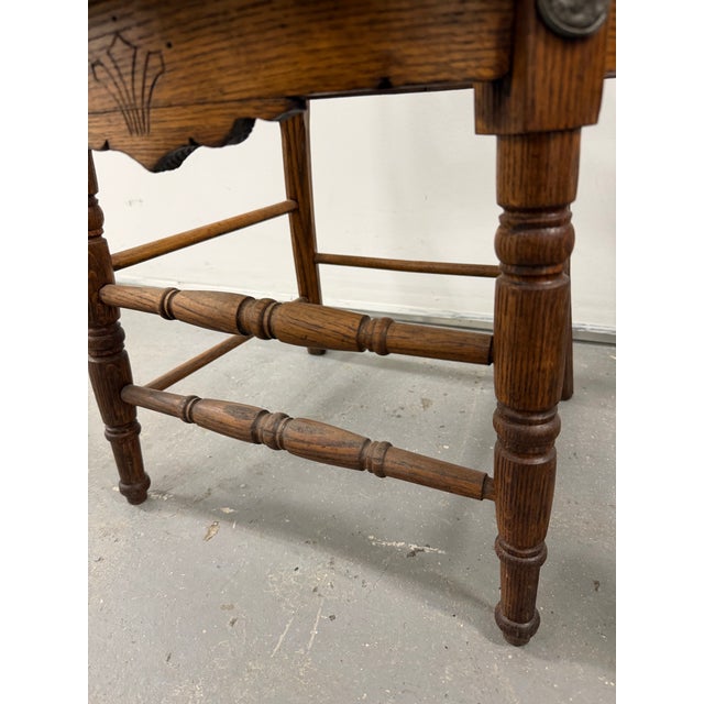 Rare 1873 Heywood Brothers (Heywood Wakefield) Solid Oak Chair Frames (2) For Sale - Image 12 of 12