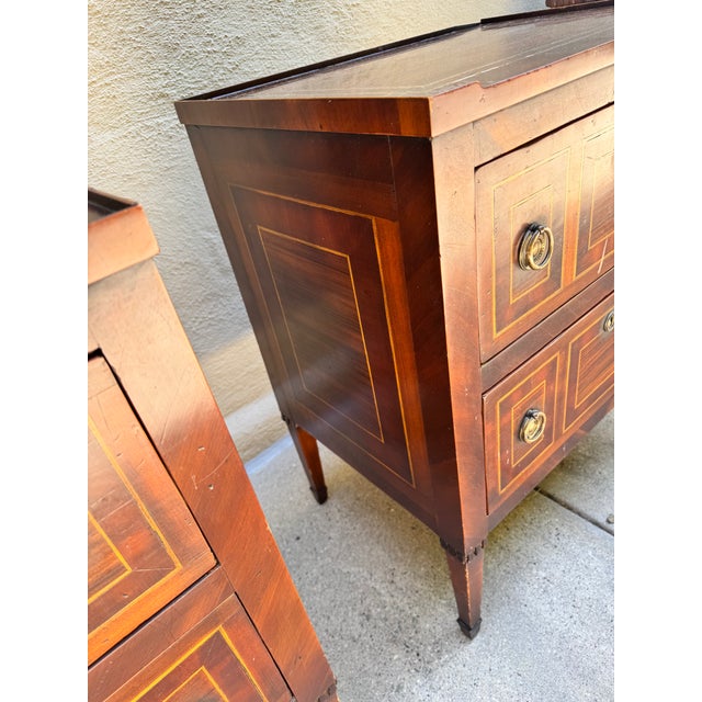 1990s Pair of Ebanista Wood Nightstand Sidetables For Sale - Image 13 of 17