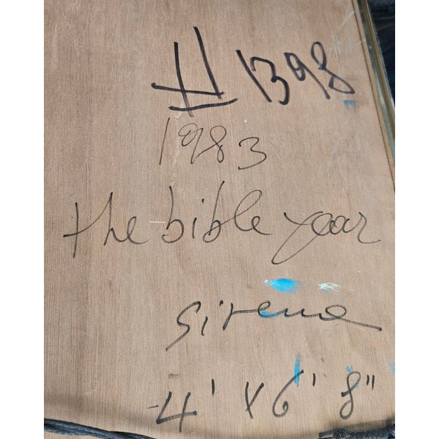 1980s Large Polychrome Expressionistic Painting by Sirena (Aka Antonia Mastrocristino Sirena) For Sale - Image 14 of 14