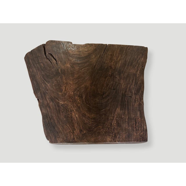 Contemporary Andrianna Shamaris Single Charred Suar Wood Coffee Table For Sale - Image 3 of 5