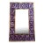Modern Lavender Murano Glass and Brass Mirror For Sale