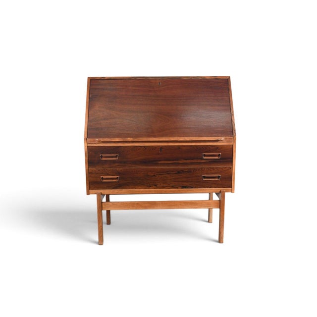 Arne Wahl Iversen Mid 20th Century Model 68 Rosewood Secretary Desk by Arne Wahl Iversen For Sale - Image 4 of 14