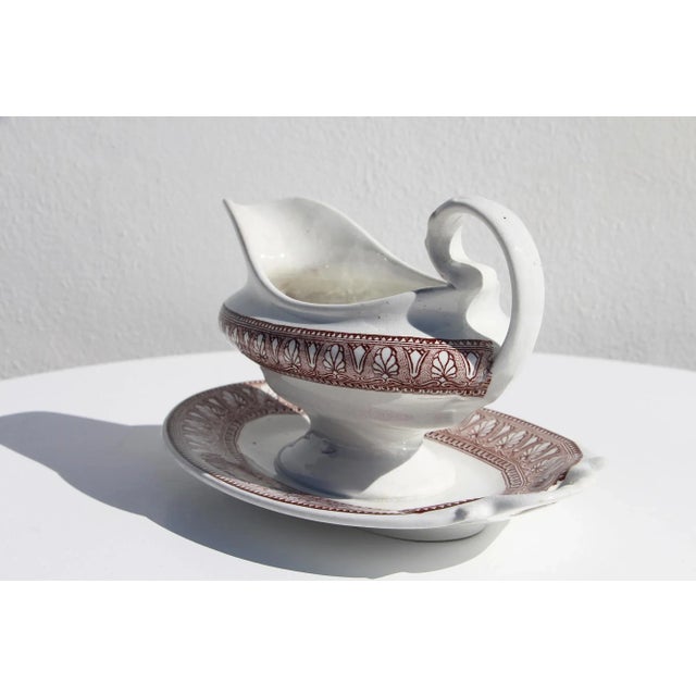 19th Century Portuguese Transferware Sauce or Gravy Boat For Sale - Image 4 of 13